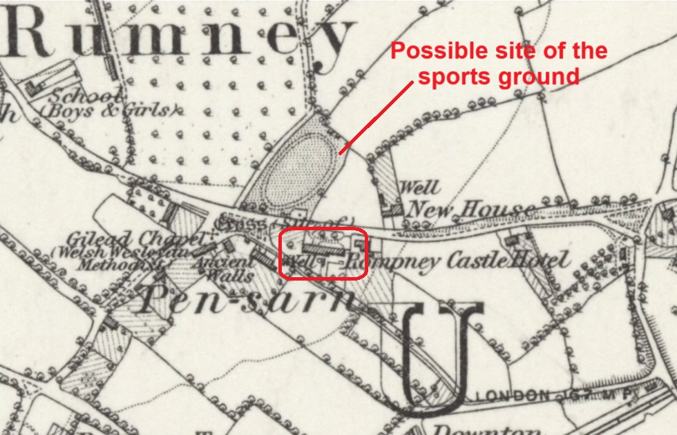 Cardiff - Rompney Castle : Map credit National Library of Scotland